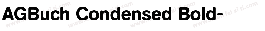 AGBuch Condensed Bold字体转换